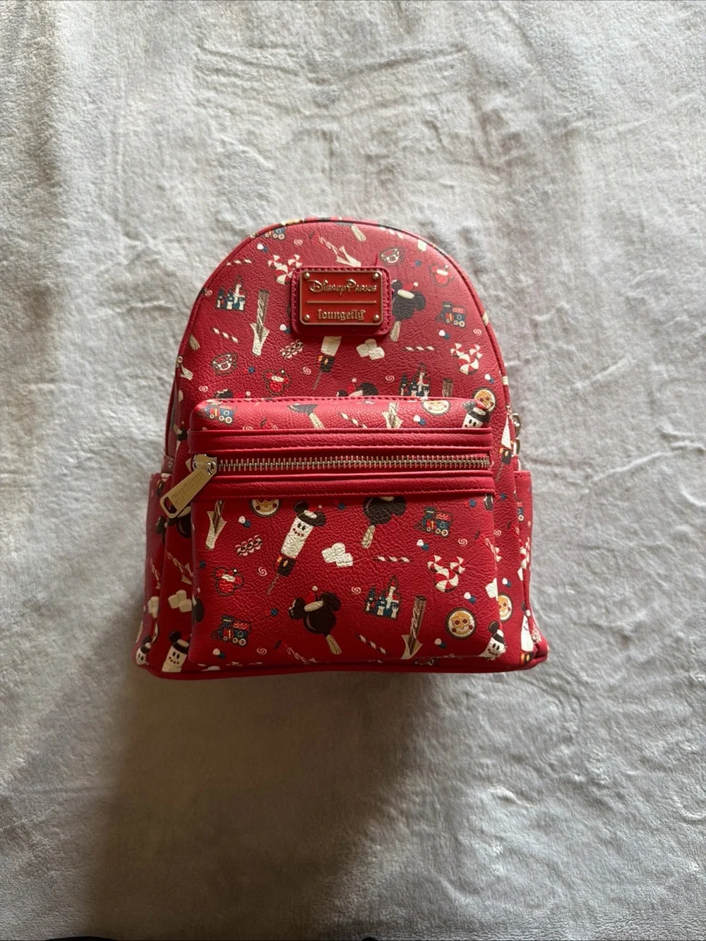Disney Parks Loungefly Snacks Mini Backpack NWT Mickey Treats Red Bag